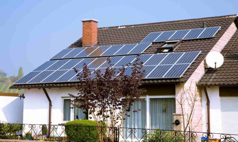 A home with a residential Solar system